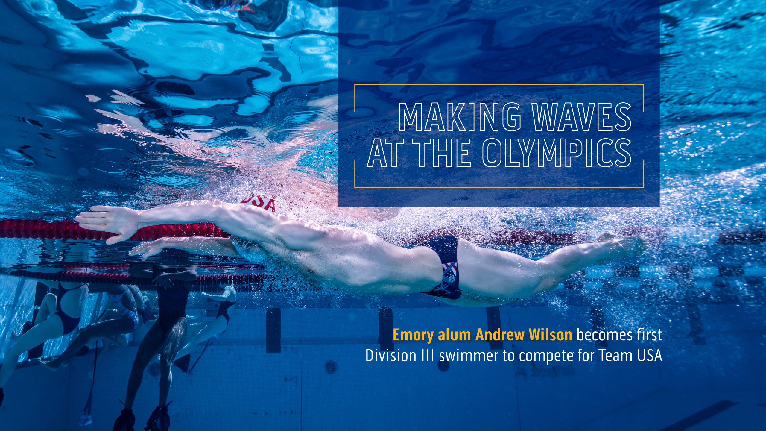 U.S. Olympic Swimmer and Emory Alumnus Andrew Wilson. Photo by Mike Lewis.