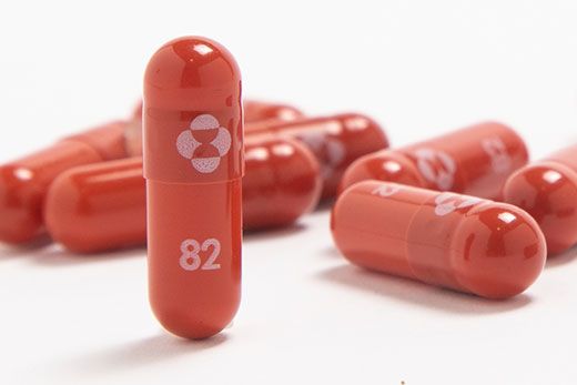 red molnupiravir capsules