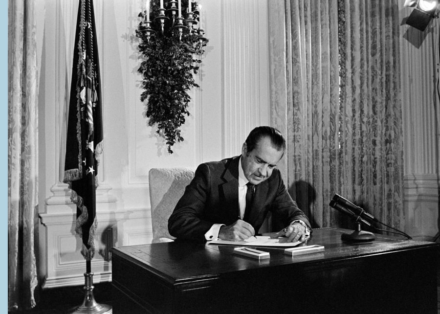 President Nixon signs the National Cancer Act on Dec. 23, 1971 effectively launching the ‘war on cancer.”