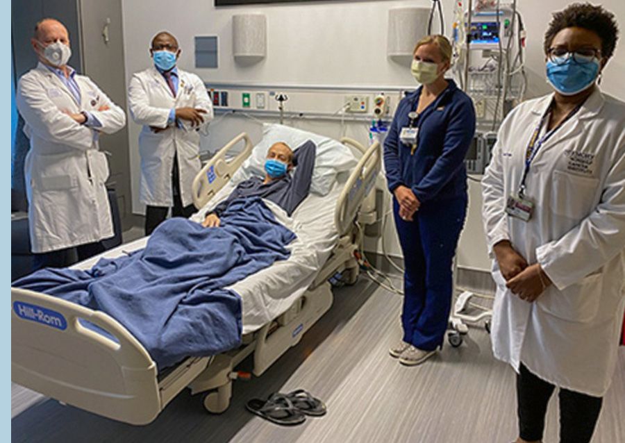 First lung cancer patient with physicians