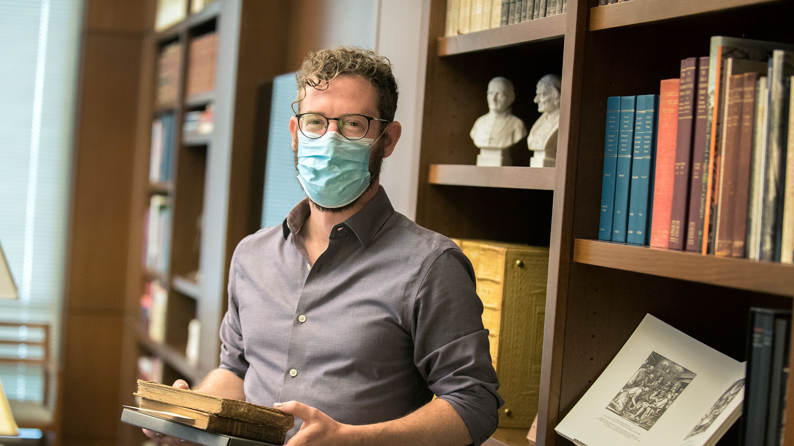 Jesse Karlsberg in the library