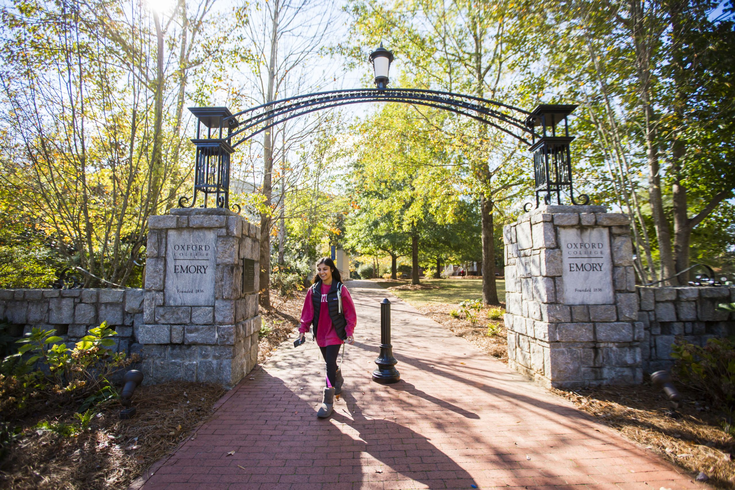 Girl walking on Oxford campus