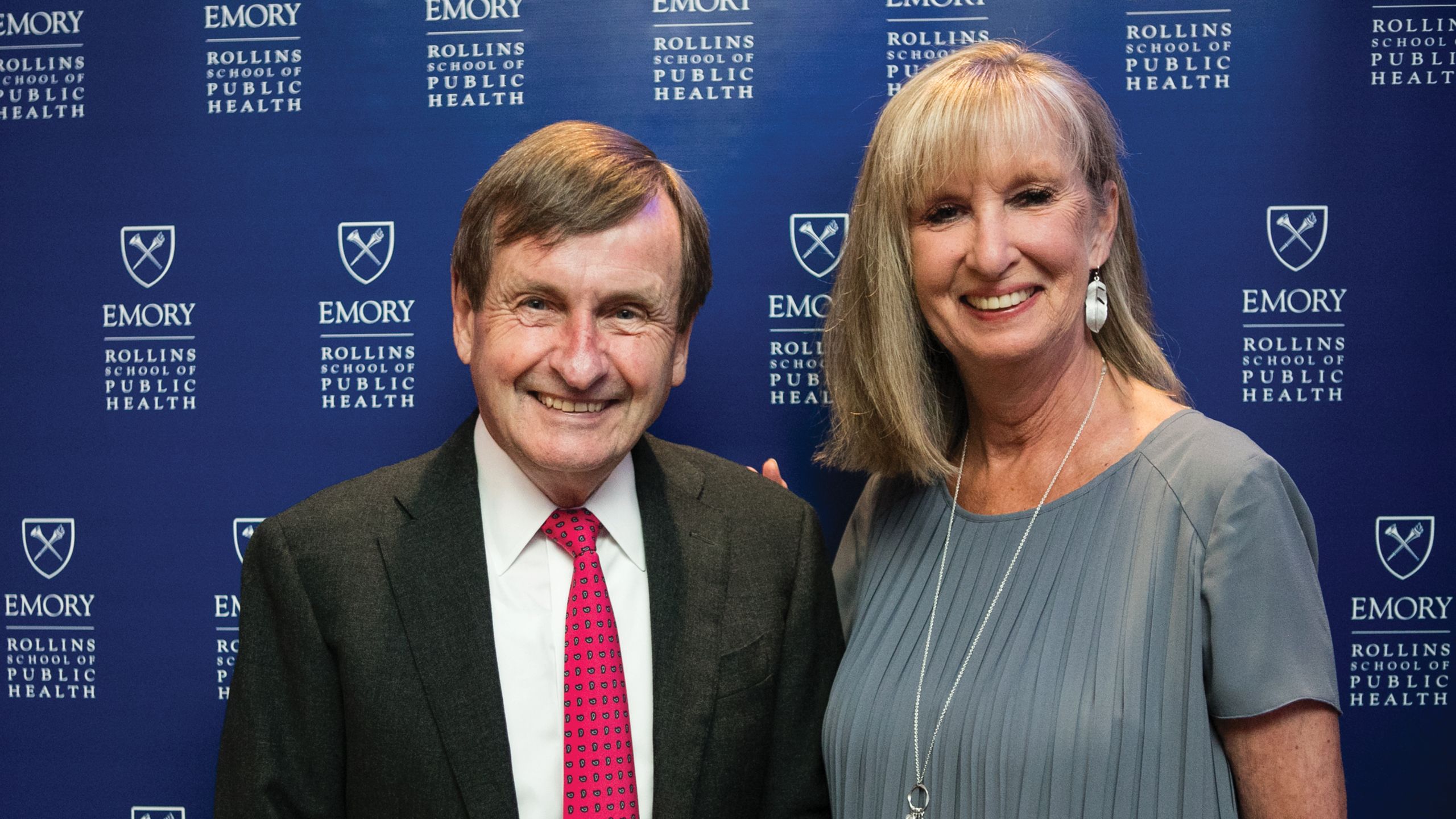 A man and a woman pose