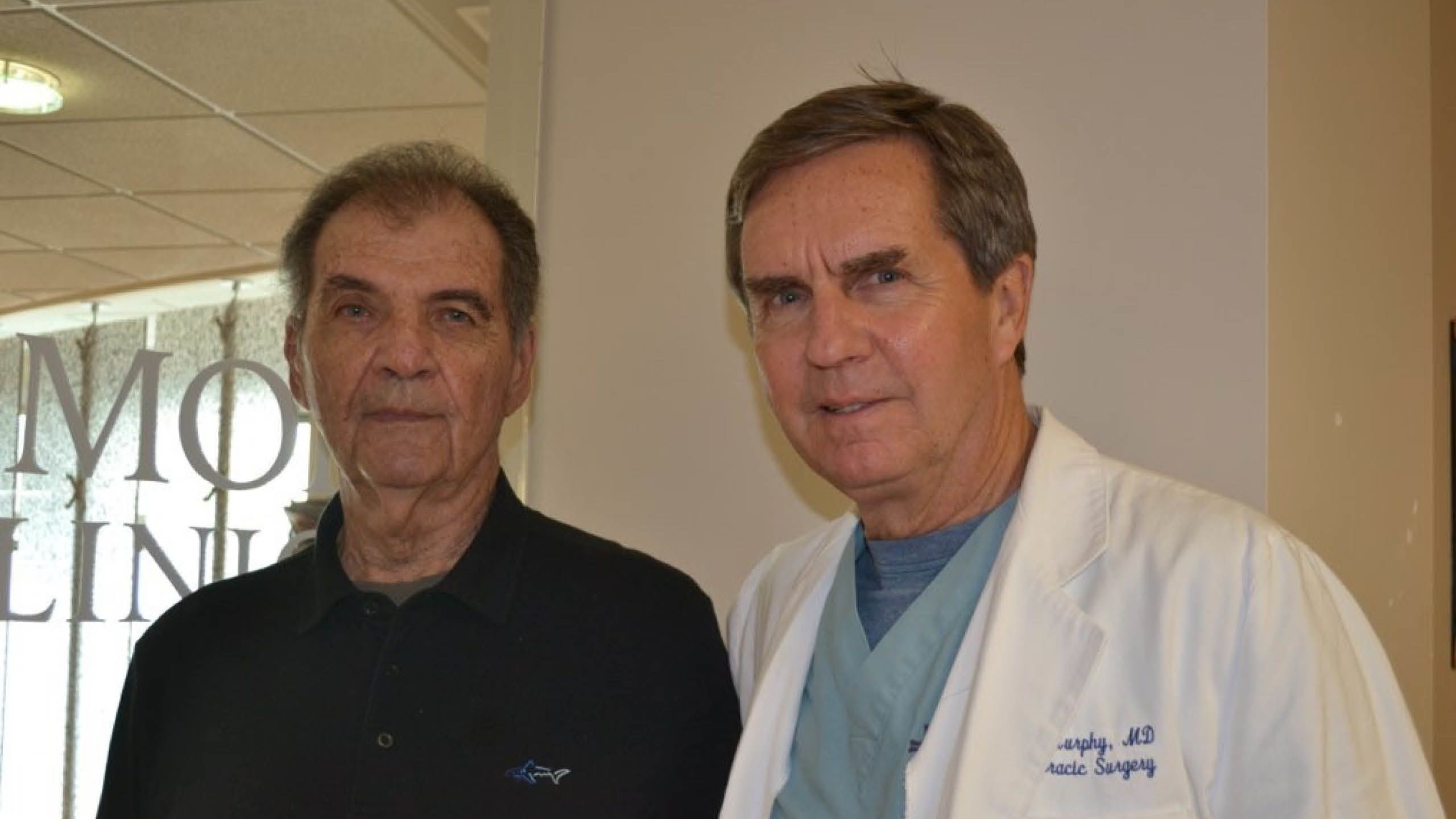 Dr Murphy and Harry Wuest standing in the Emory Clinic