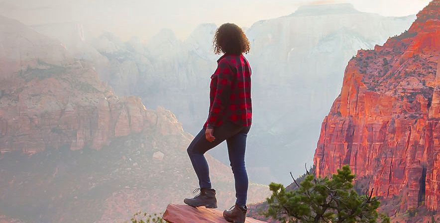 Photo of a visitor to a national park