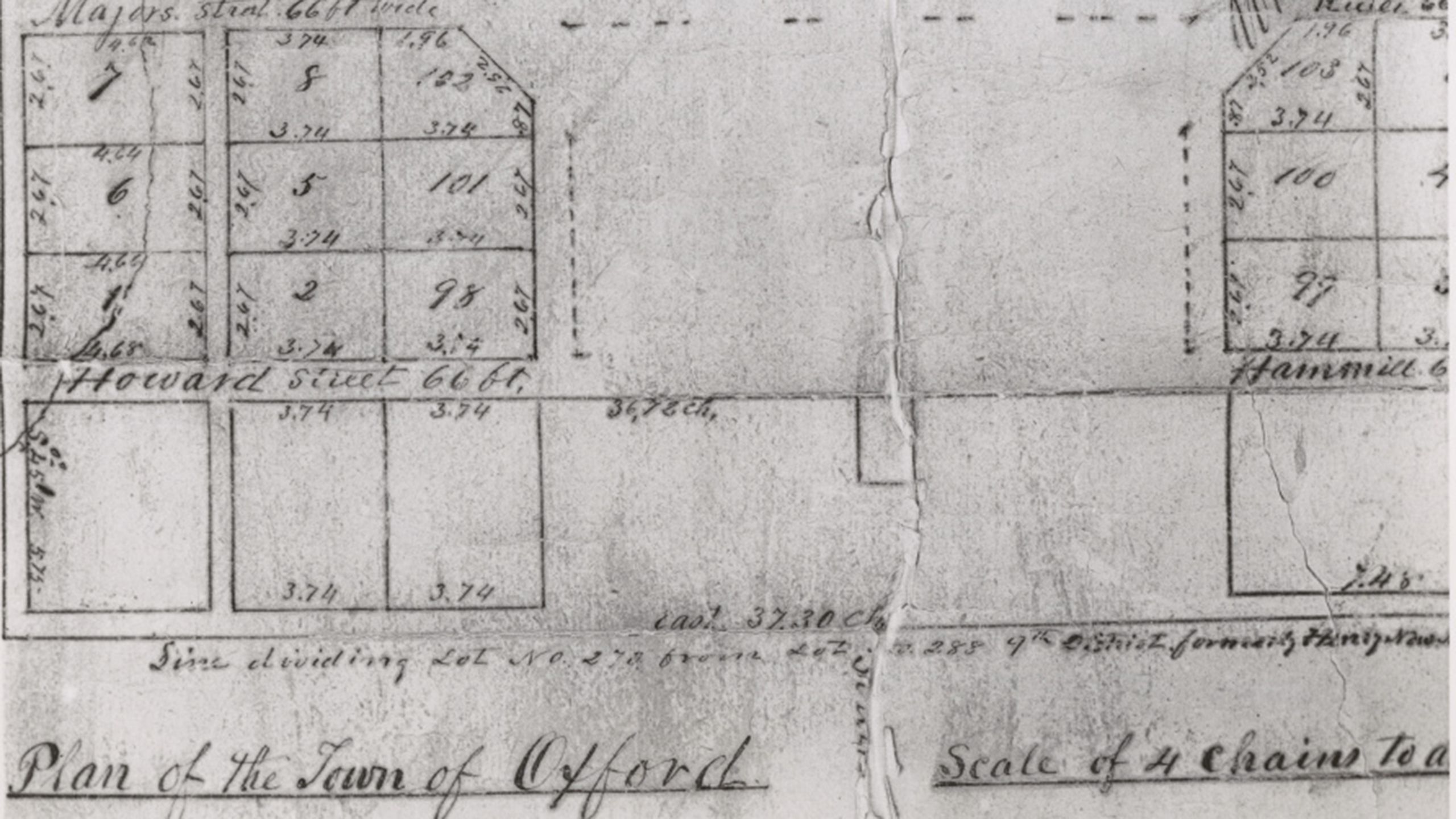 Background image of a plat, delineating property