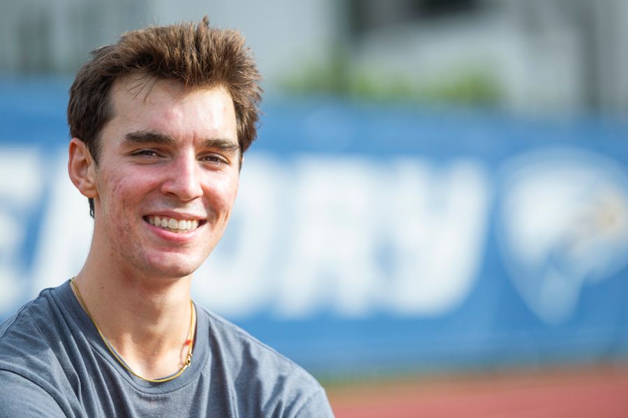 Photo of Emory first-year student Andrew Burchett
