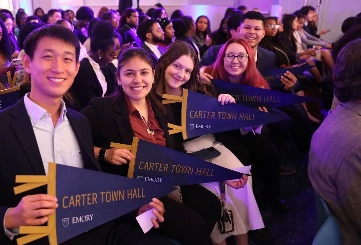 Emory students posing.