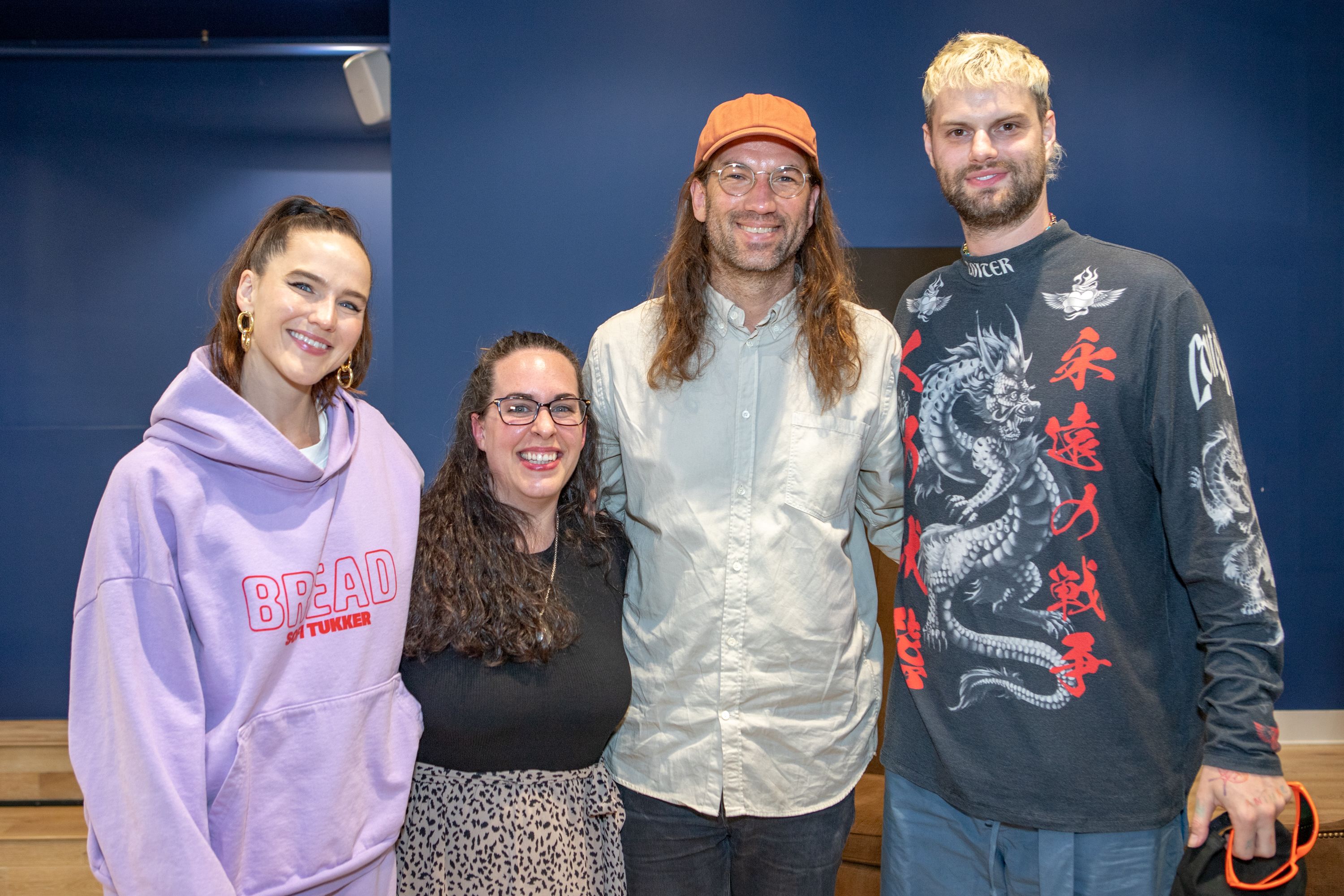 group picture with Sing for Science podcast guests SOFI TUKKER and Dr. Maria Ortiz