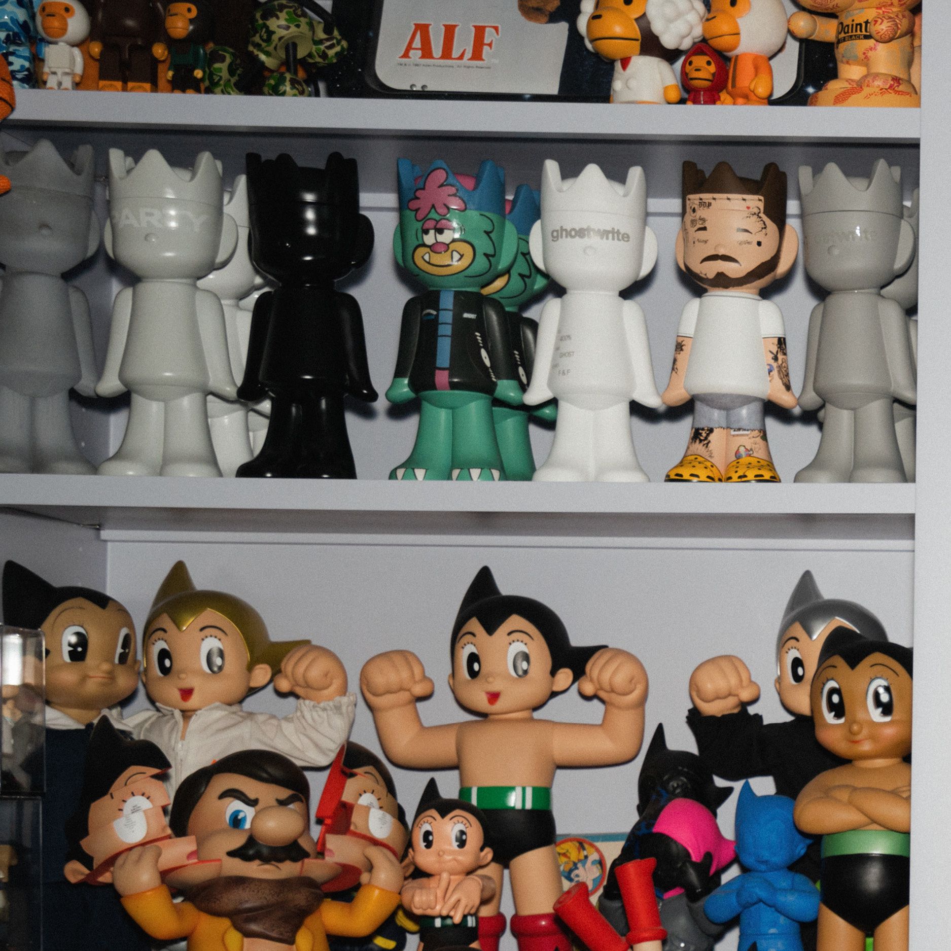 Photo of collectibles in Josh Luber's home.