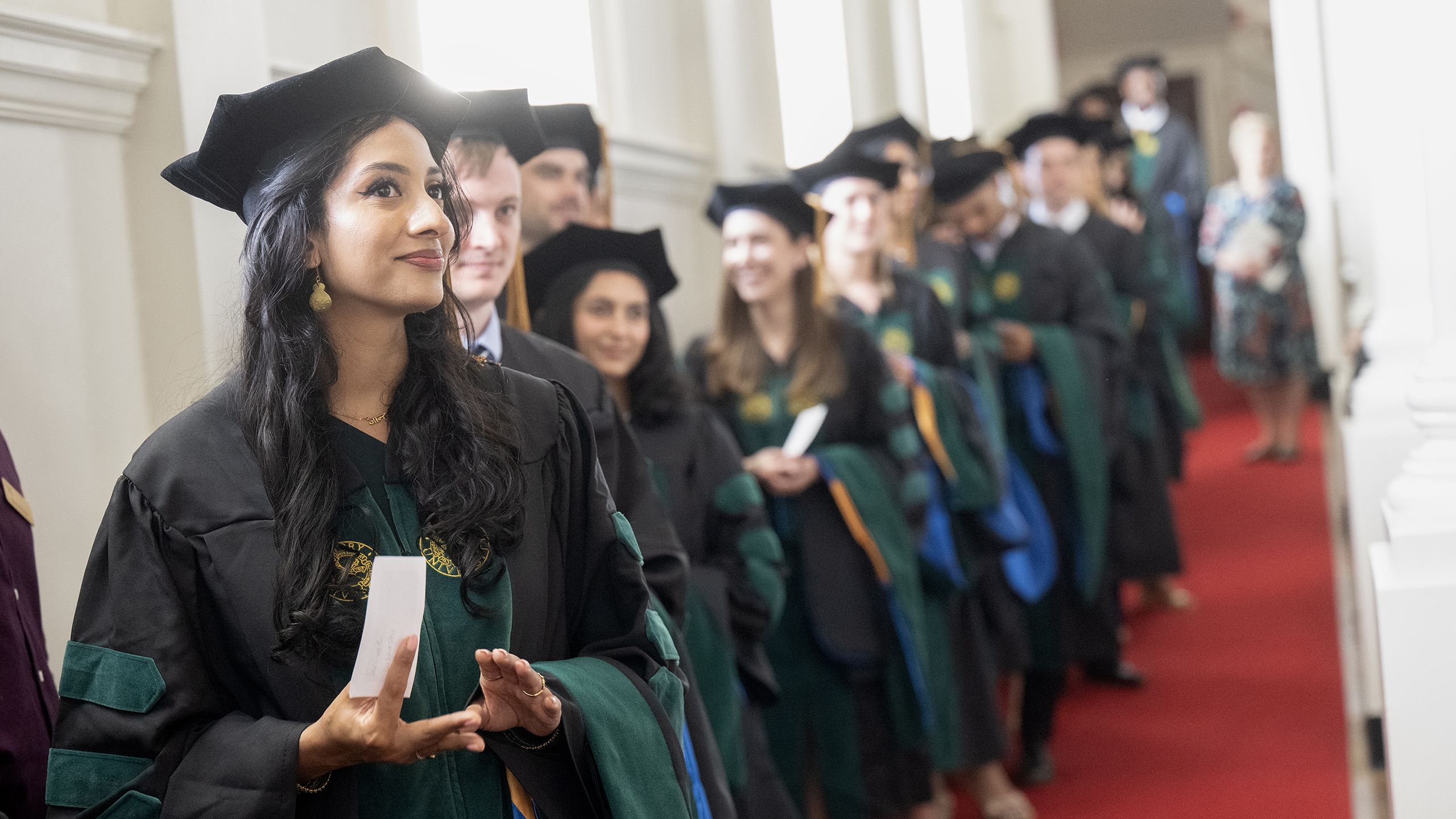 MD candidates line up for their ceremony