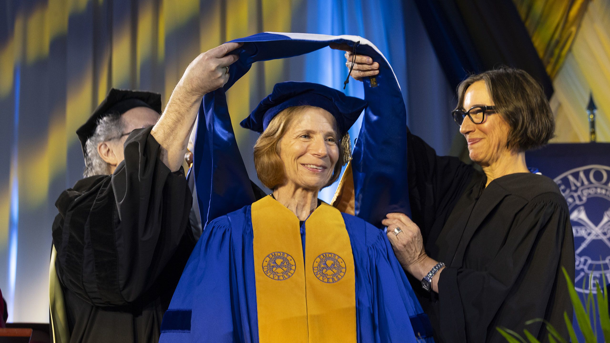 Susan Hassmiller receives the doctoral hood
