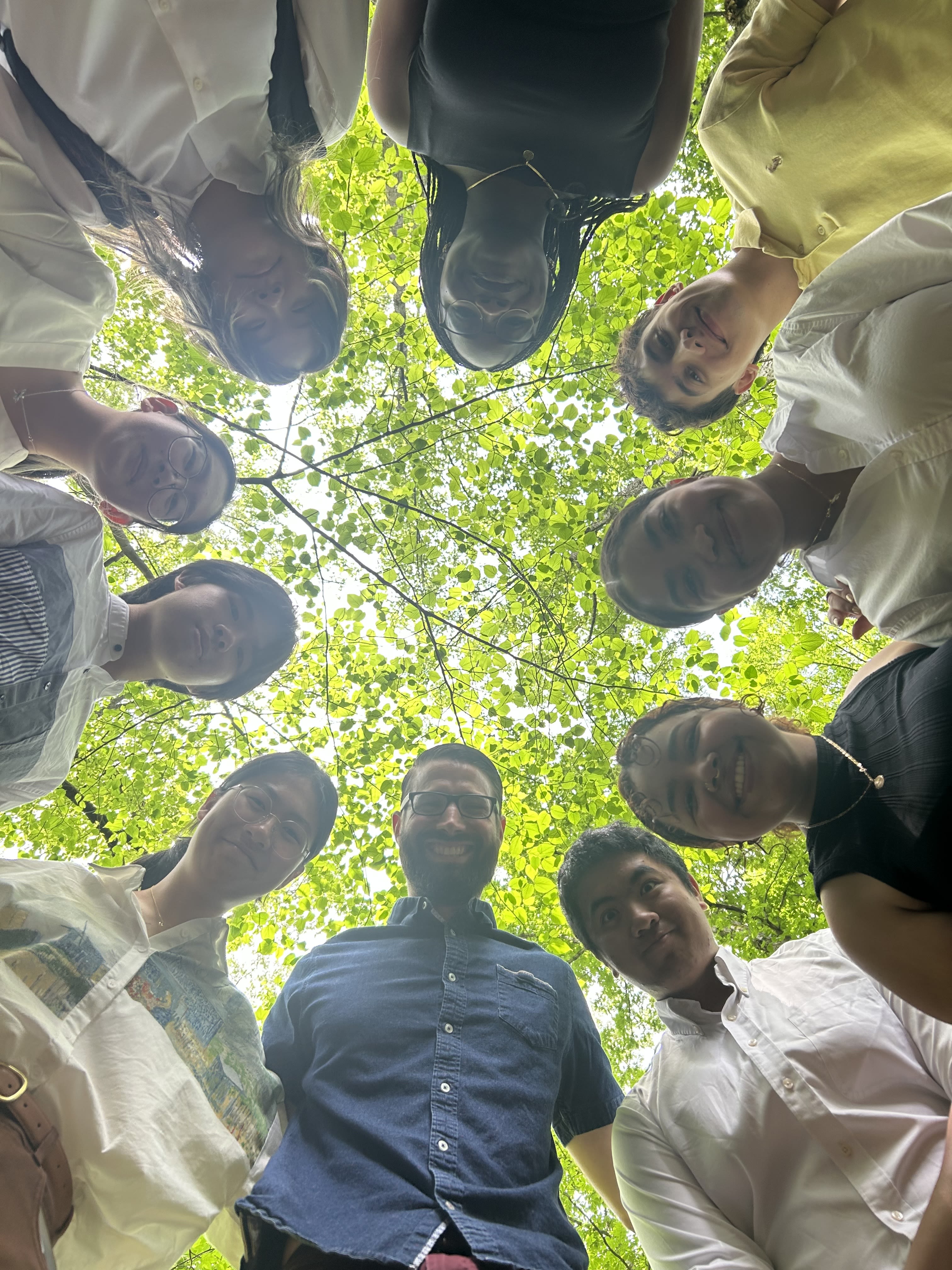 Michael Martin and studens in a circle