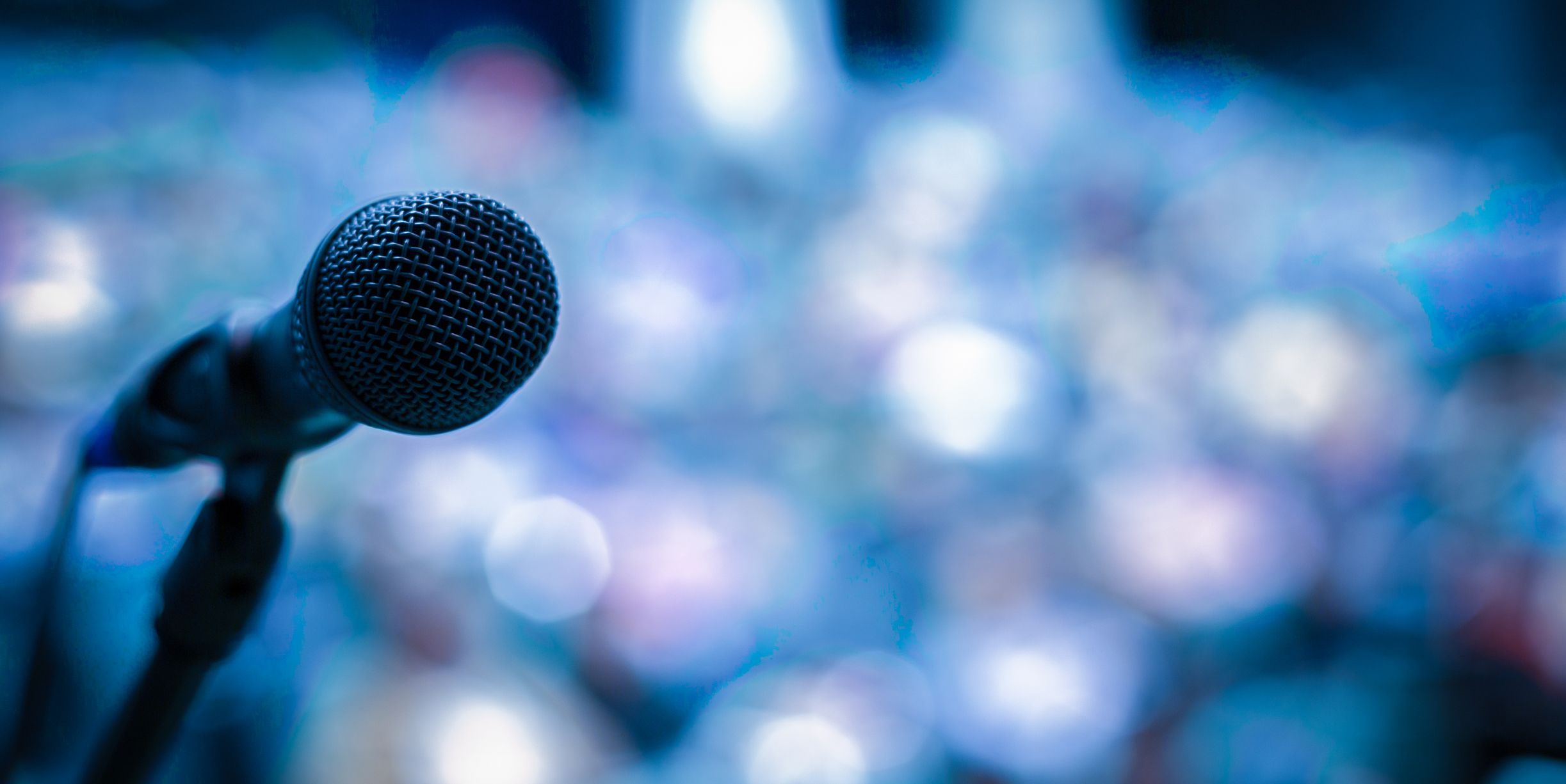 microphone with blurred background