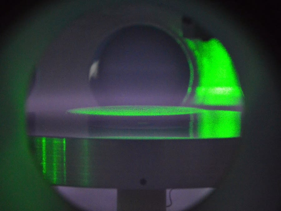 A view inside the laboratory vacuum chamber