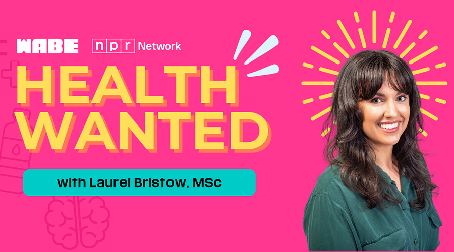 Health wanted podcast ad with photo of smiling woman