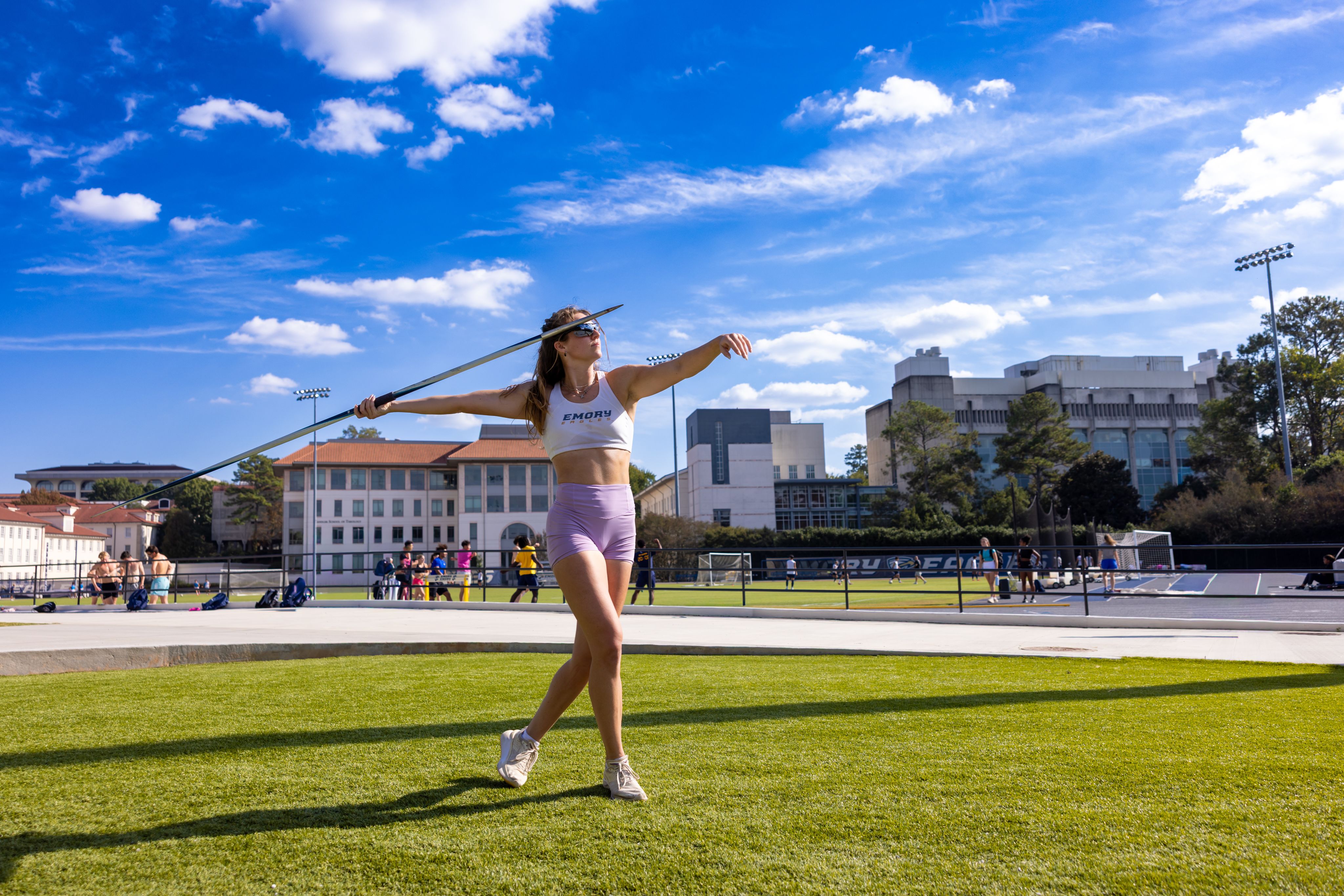 Boon preparing to throw javelin