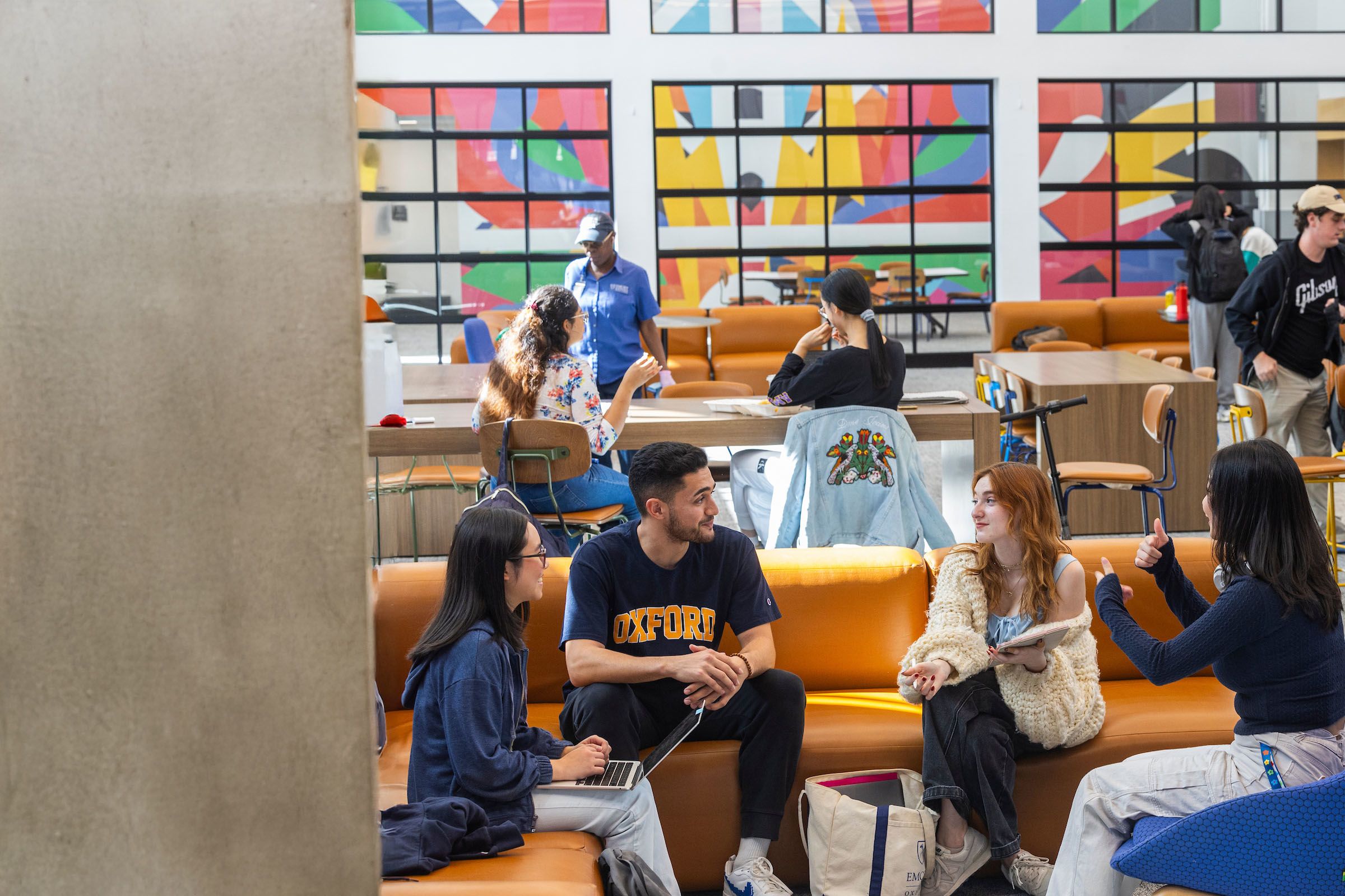 Students gather to study in the Oxford College Student Center