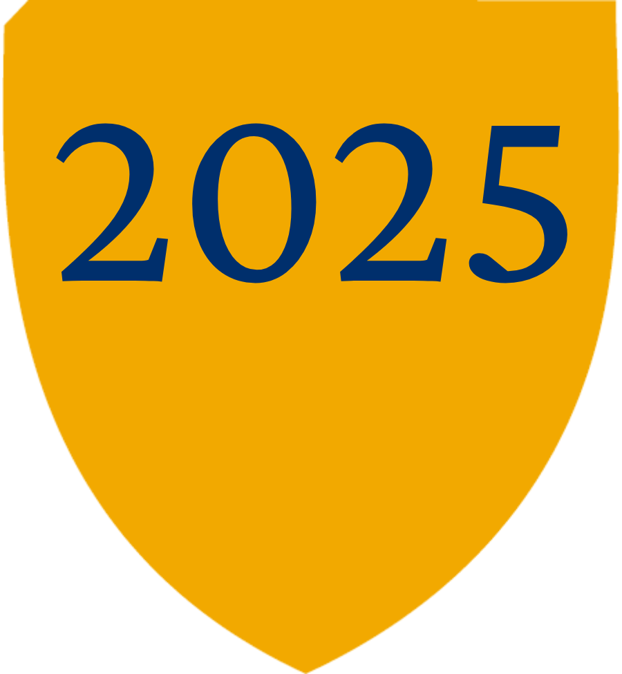 The Emory shield with the year 2025