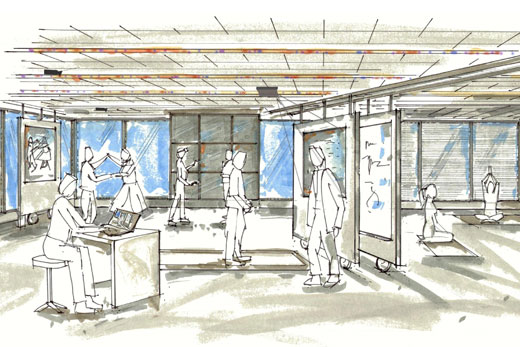 Sketch of new clinic