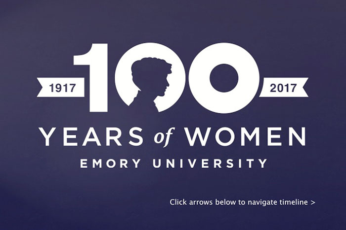 Timeline: 100 years of women at Emory (text slides)