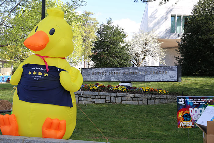 An inflatable duck was on hand at the very last DUC Day.