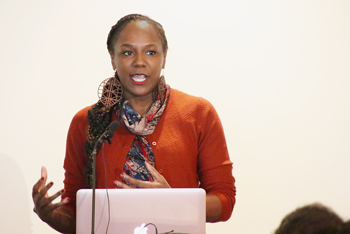 Bree Newsome, who made headlines when she scaled the flagpole at the South Carolina Capitol to remove the Confederate flag, was the keynote speaker for Emory's MLK Holiday Observance on Jan. 17.