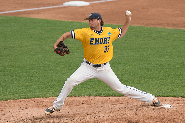 Emory baseball returns 25 players from last year's World Series squad, including pitcher Jackson Weeg.