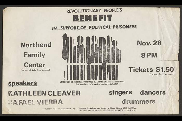Flyer for benefit for the National Committee to Defend Political Prisoners