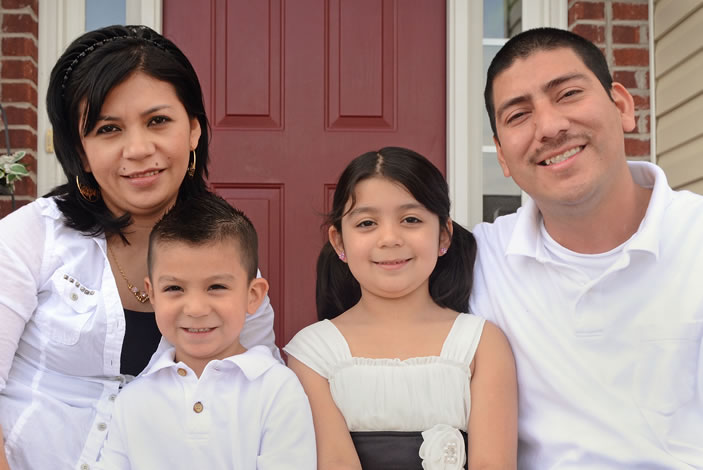 William Fuentes, shown here with his family