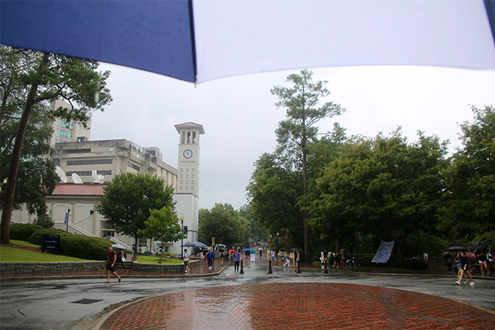 picture from underneath umbrella