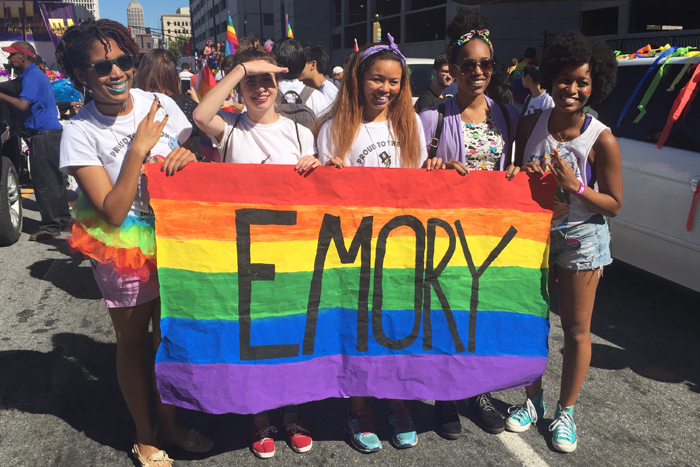 Emory contingent in Atlanta Pride Parade 2016