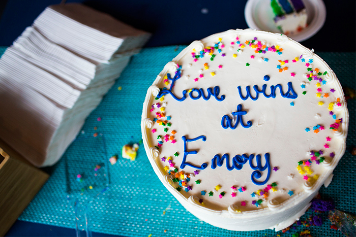 "Love Wins at Emory" was the theme of the June 29 campus celebration of the Supreme Court's marriage equality ruling.