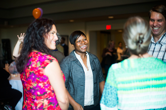 Smiles abounded among the diverse crowd gathered in the Dobbs University Center Ballroom.