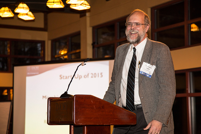 W. Robert Taylor spoke on behalf of Microbial Medical Inc., which won Start-Up of 2015.