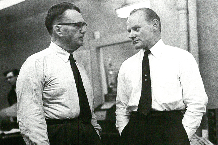Gene Patterson (right) with Ralph McGill at The Atlanta Constitution in 1960