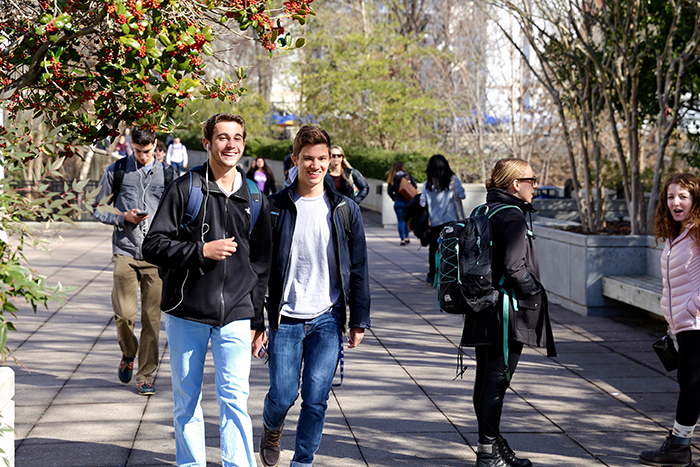 Photos of students on Emory campus as spring semester begins