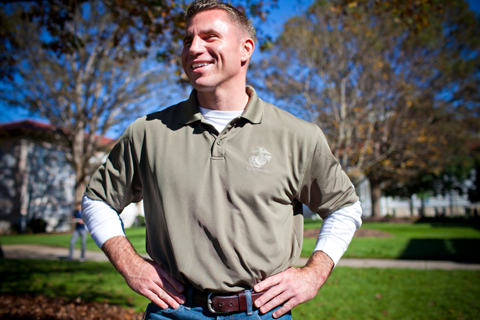 U.S. Marine Corps veteran David Sabino is getting a Masters in Development Practice at the Emory Laney Graduate School. Growing up in Atlanta, he said Emory was a clear choice when he decided to attend graduate school after two deployments.
