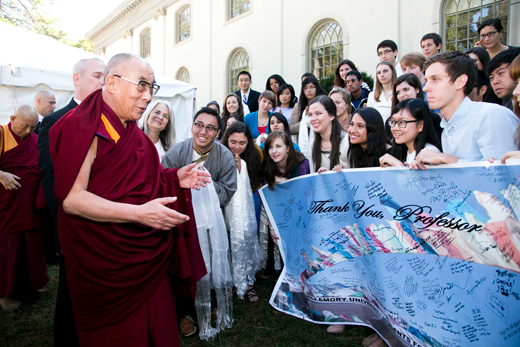 Dalai Lama with Emory students