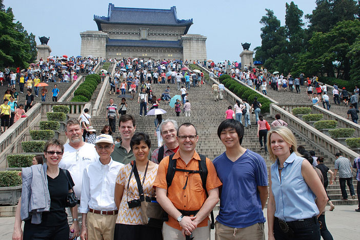 Emory faculty on a Halle Institute for Global Studies Study Trip visited Sun Yat-sen Mausoleum in Nanjing, China.