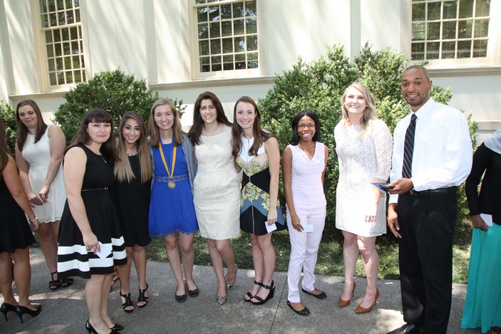 Students at Award Ceremony held at Glenn Memorial Chapel