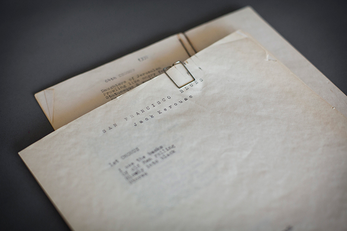 San Francisco Blues, original typescript, circa 1954.Various Kerouac correspondence and manuscripts, 1940s to 1960s.