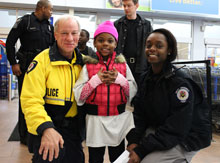 Kids shop with Santa Cop