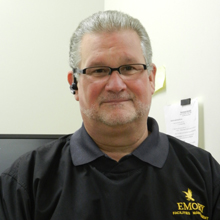 Mark Kimbrough, a Campus Services facilities supervisor, has volunteered every year since the Summer Games came to Emory in 1988.