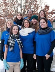 Michele Marcus, center, with members of the Rollins PBB research team.