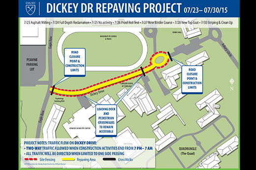 Dickey Drive Repaving Map