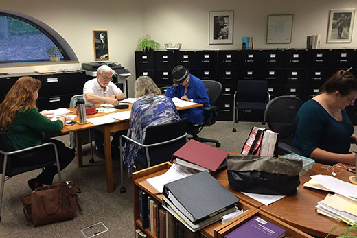 Emeritus College faculty working on the Beckett letters