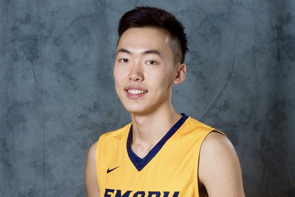 Daniel Liu plays power forward on the Oxford men's basketball team.