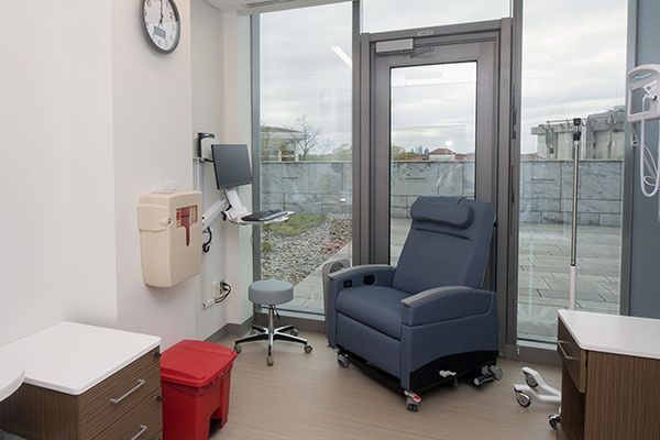 Patient exam room at Rollins Immediate Care Center.