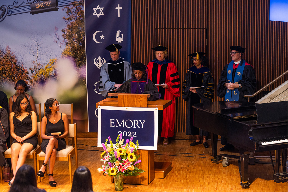 Emory University deans at Baccalaureate 2022
